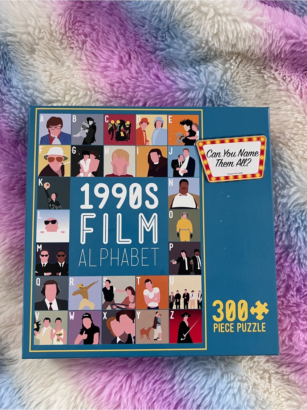 90’s Film Alphabet Puzzle • New in box • 300 pieces.